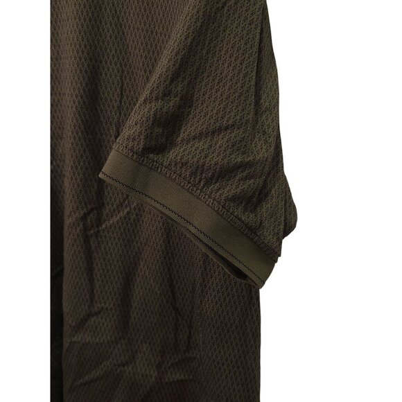 Izod Golf Mens Polo Shirt L Brown Cotton Cool-FX Short Sleeve - Picture 6 of 6